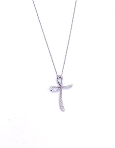 White Gold Cross With Diamond Accents A359OP20A240