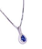 Petite Blue Sapphire and Diamond Necklace F093MP8672