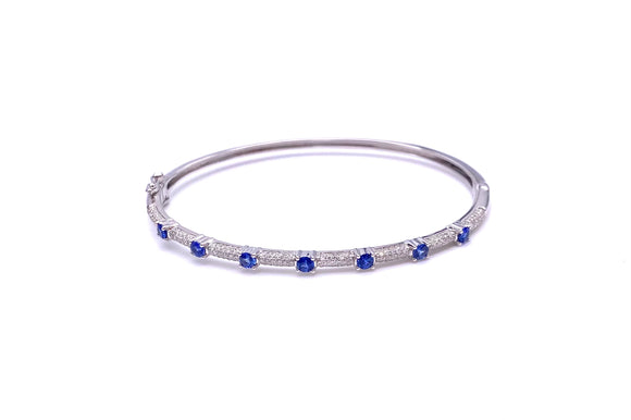 Blue Sapphire Bangle Bracelet F093EB1167-1