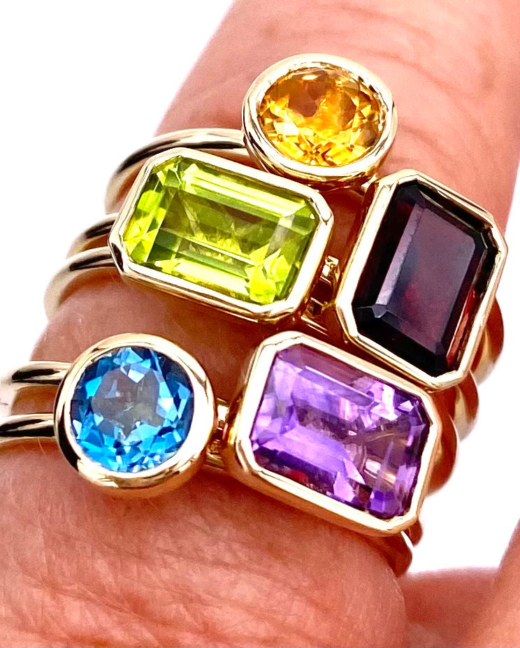 Alexandrite and sales citrine ring