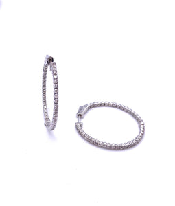 Diamond Inside Out Hoop Earrings 2.15 TDW A330B363881