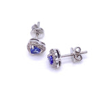 Heart Shaped Tanzanite and Diamond Stud Earrings F330B33827