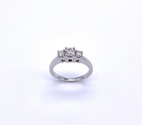 Three Stone Diamond Ring A025TSR75BW