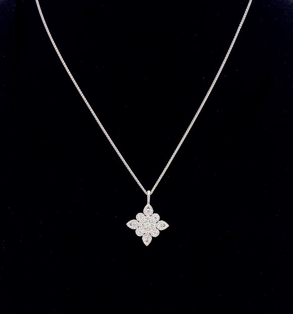 Beautiful Cordova Diamond Necklace in White Gold A0092227211