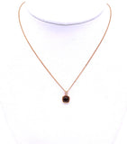 Smokey Quartz Necklace in Rose Gold F401N01930