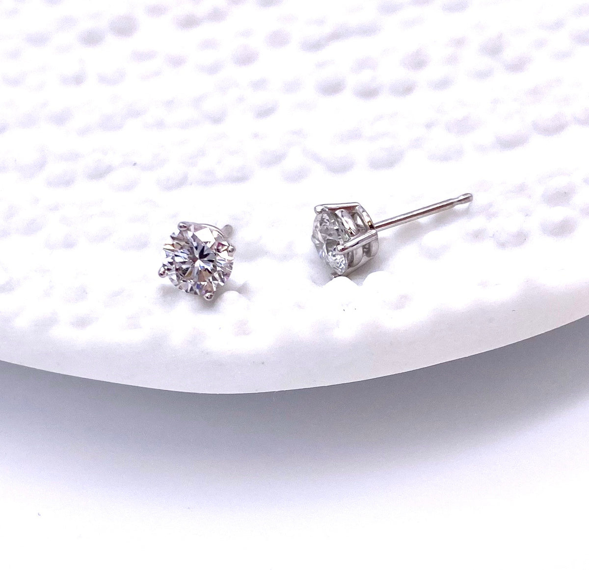 75 Carat Total Weight Diamond Stud Earrings A025.75 – Farley's