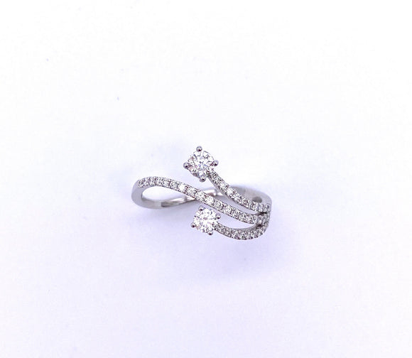 Free Form Double Diamond Ring by Sylvie A819IR208005D4W