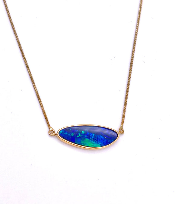 Boulder Opal Necklace in Yellow Gold F368NDB10110I