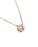 Bezel Set Diamond Necklace In Yellow Gold A227YG12627D