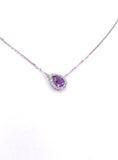 Pear Shaped Amethyst Necklace F401NO5127-AMW