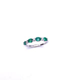 Emerald Band Style Ring C093ME979-EM-W