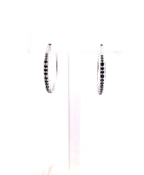 Jorge Revilla Spain Black Spinel Hoop Earrings F351PE129-1763/EN