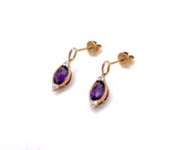Yellow Gold Amethyst Earrings F087E4157