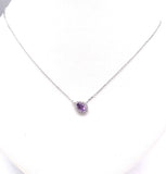 Pear Shaped Amethyst Necklace F401NO5127-AMW