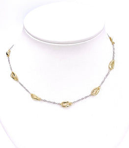 Jorge Revilla Spain Two Tone Bean Collection Necklace F351CL120-9528/O