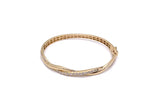 Yellow Gold Hinged Diamond Bangle A330B426531