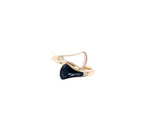 Black Onyx and Mother of Pearl Bypass Ring C314R2000