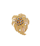 Estate Van Cleef Arpels France Diamond and Sapphire Brooch