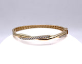 Yellow Gold Hinged Diamond Bangle A330B426531