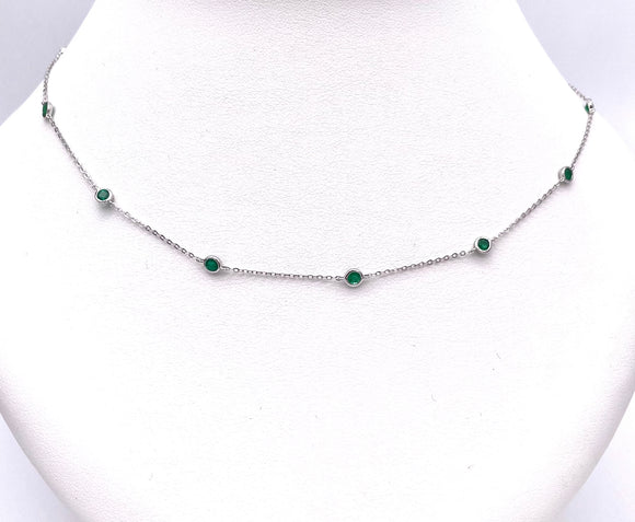 Emerald Station Necklace F401NO5419-EM