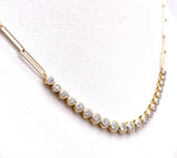 Paper Clip and Diamond Necklace A401NO5782-RD-Y
