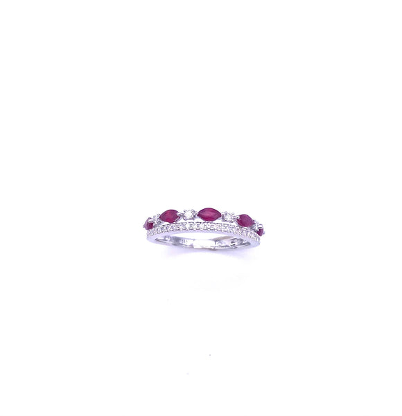 Ruby and Diamond Band Ring C401R0764-RUW