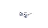 Aquamarine Stud Earrings in White Gold F330B408391