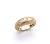 PeJay Creations Florentine Dome Ring With Rubbed In Diamonds A070FD19622.F/14Y