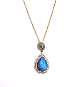 Jorge Revilla Kira Collection Labradorite Necklace F351CL129-012/JLO