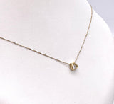 Bezel Set Diamond Necklace In Yellow Gold A227YG12627D