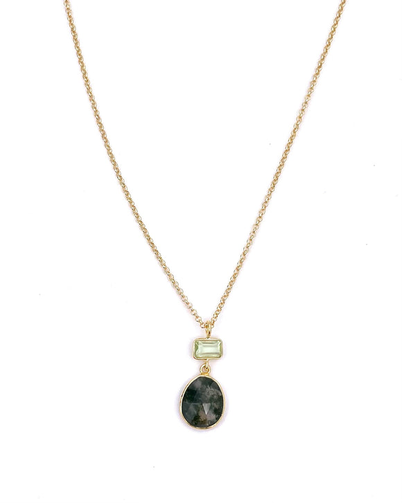 Jorge Revilla Spain Moss Agate and Green Amethyst Necklace F351CG129780/MUO