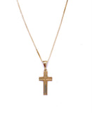 Petite Yellow Gold Cross Necklace F330B409022
