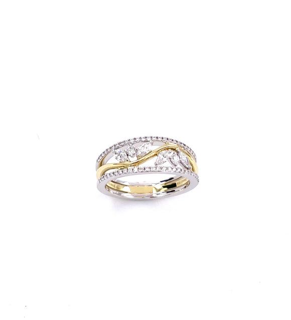 Simon G Two Tone Diamond Band A846LR3276
