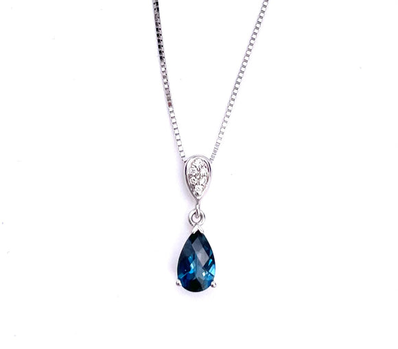London Blue Topaz Necklace F314STP203ck