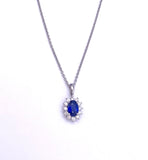 Blue Sapphire Pendant Necklace F093UN1974SP18K