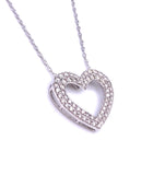 White Gold and Diamond Heart Pendant A359OP23A51