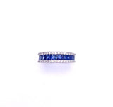 Blue Sapphire and Diamond Band Style Ring C330B398384