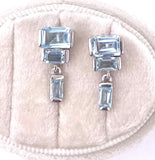 Jorge Revilla Spain Deco Collection Blue Topaz Earrings F351PE129-78/BT