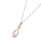 Mother of Pearl Pendant Contemporary Infinity Design A317ZP993