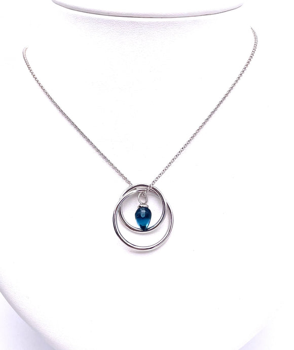 Jorge Revilla Spain Pendulum Collection Necklace with Iolite F351CL129-97/O