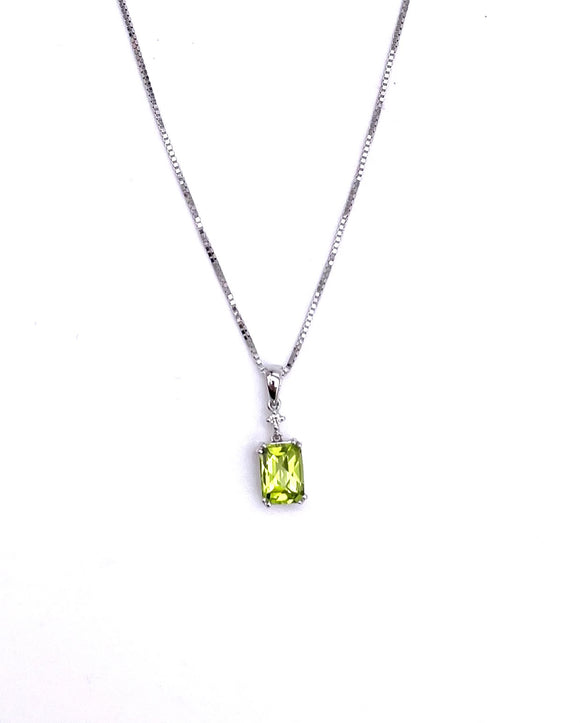Peridot Necklace in White Gold F314STP152CK-P