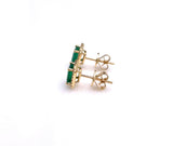 Emerald and Diamond Stud Earrings F669E1234