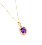 Amethyst Necklace in Yellow Gold F330B432473