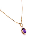Yellow Gold Amethyst Necklace F087P4157