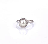 Pearl Ring in White Gold C330B437058