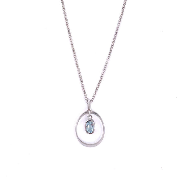 Jorge Revilla Spain Bubble Collection Blue Topaz Pendant F351CG121-217