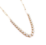 Paper Clip and Diamond Necklace A401NO5782-RD-Y