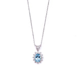 Aquamarine Necklace in White Gold F330B421173