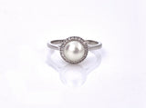 Pearl Ring in White Gold C330B437058