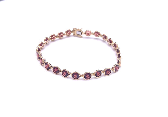 Yellow Gold Garnet Tennis Bracelet F314B0003G